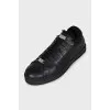Men's insulated leather sneakers