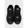 Men's insulated leather sneakers