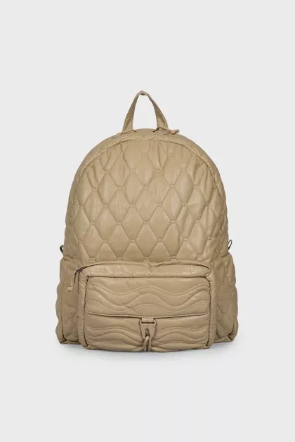 Стеганый рюкзак с накладным карманом 