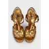 Leather heeled sandals