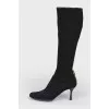 Textile boots with semicircular toe