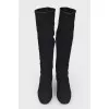 Textile boots with semicircular toe