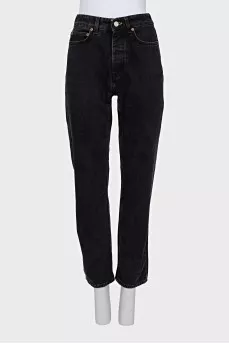 Black button-down jeans