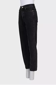Black button-down jeans