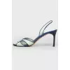 Sandals mint blue with stiletto heels