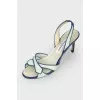 Sandals mint blue with stiletto heels