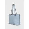Blue canvas tote