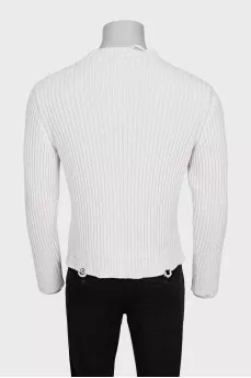 Men's jumper with a ripped effect