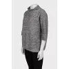 Gray turtleneck sweater