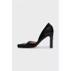 Black square-toe shoes