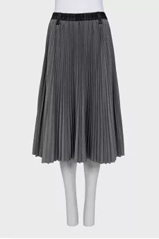Pleated combination skirt