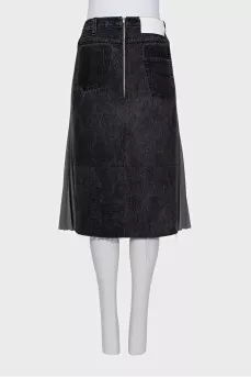 Pleated combination skirt