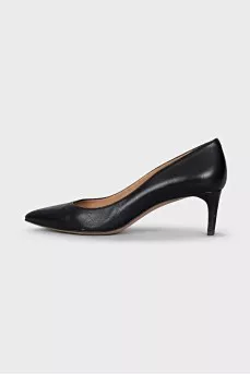 Чорні туфлі на підборах kitten heel