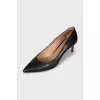 Black kitten heel shoes