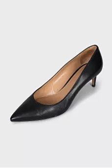 Чорні туфлі на підборах kitten heel