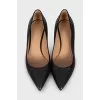 Black kitten heel shoes