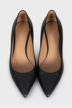 Чорні туфлі на підборах kitten heel