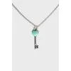 Silver pendant in the shape of a key