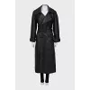 Black leather cloak