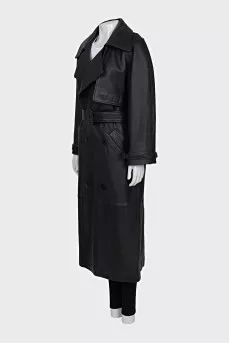 Black leather cloak