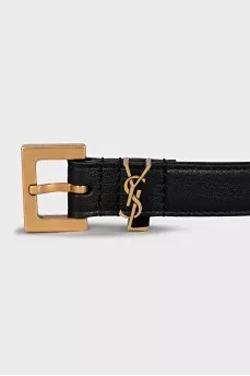 Belt with gold logo