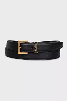 Belt with gold logo
