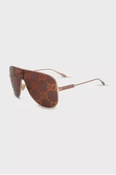 Sunglasses with mirrored lenses in a print