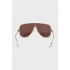 Sunglasses with mirrored lenses in a print