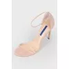 Closed heel suede sandals