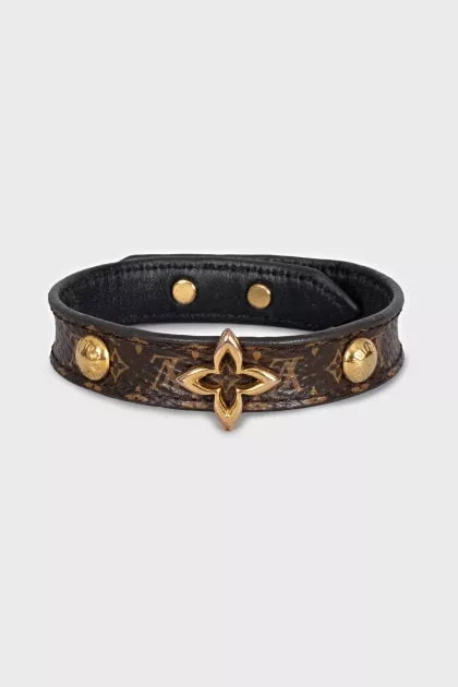 Monogrammed canvas bracelet