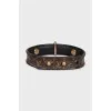 Monogrammed canvas bracelet
