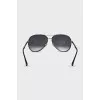 Aviator sunglasses with textile inserts