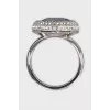 Ring with a large crystal