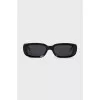 Black rectangular frame sunglasses