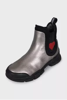 Ботинки серебристого цвета