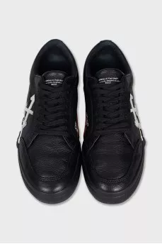 Men's Leather Low Vulcanized Sneakers