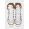 Insulated white boots