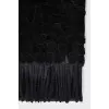 Black scarf with decor