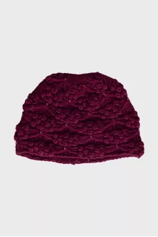 Knitted hat made of cashmere and wool