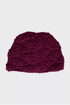 Knitted hat made of cashmere and wool
