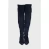 Blue pointed-toe over-the-knee boots