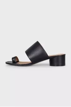 Tabi leather mules