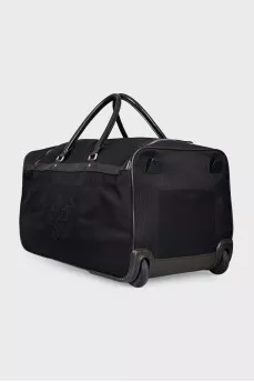 Black textile suitcase