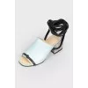 Peppermint sandals and lacing