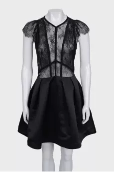 Dress with a lace top