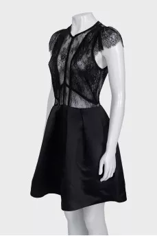 Dress with a lace top