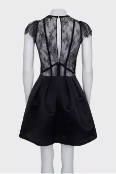 Dress with a lace top