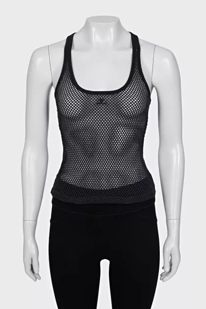 Perforated T-shirt with tag