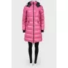 Quilted long down jacket