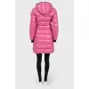 Quilted long down jacket
